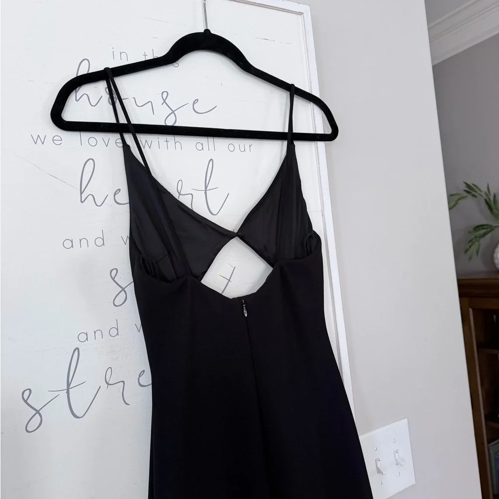 Bec & Bridge Josette Strappy Cut Out Black Midi Evening Cocktail Formal Dress 4